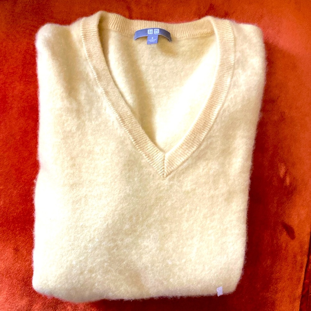 Yellow v neck sweater